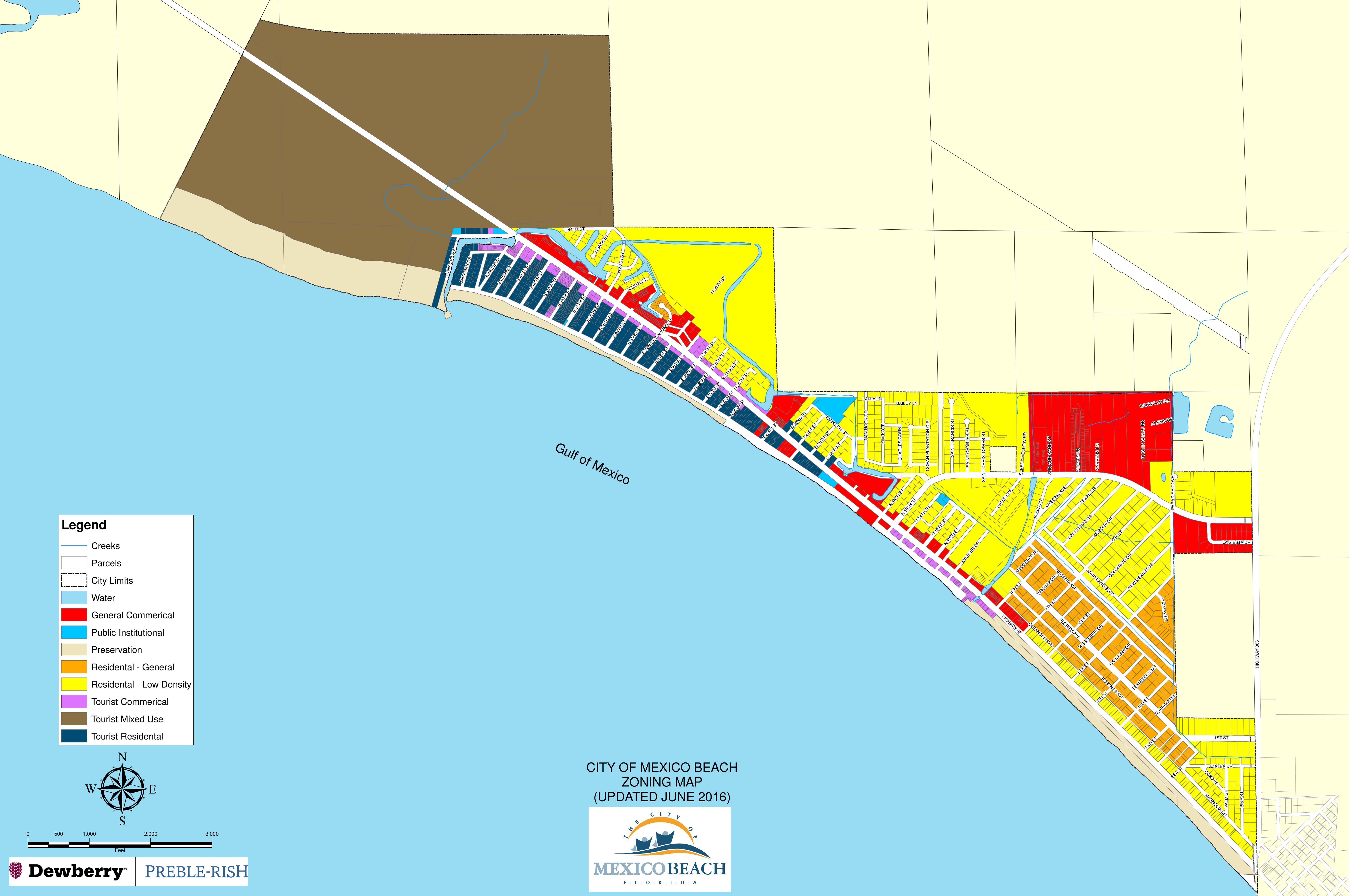 panama city beach city limits map City Of Mexico Beach Zoning Map 98 Real Estate Group panama city beach city limits map